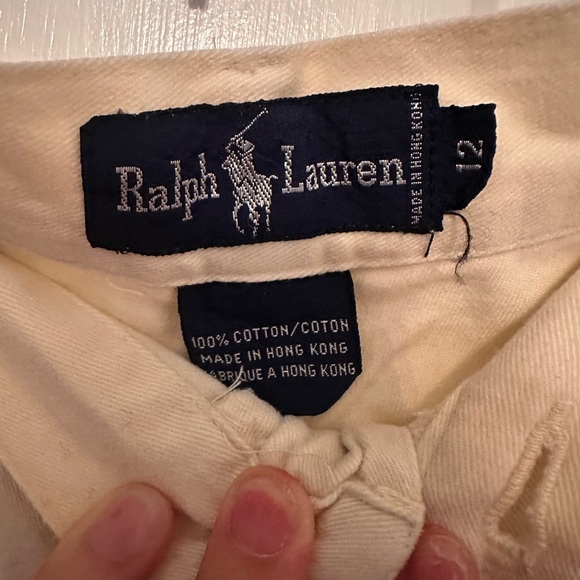 Ralph Lauren Cream Bermuda Shorts Lightweight Cotton - Picture 3 of 3